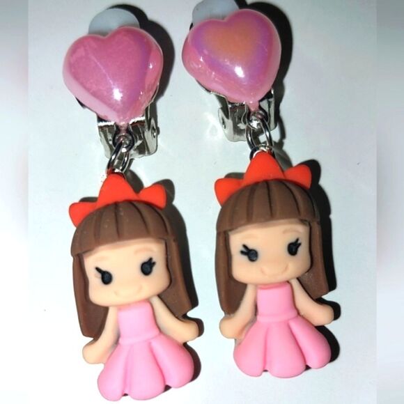 Beautiful fashion clip-on kids earrings - Picture 1 of 6